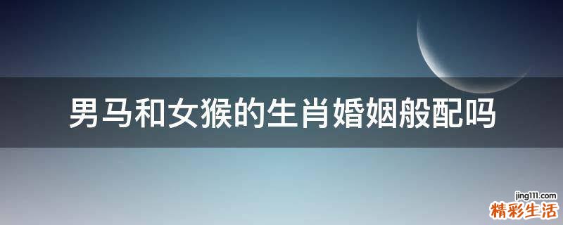 男马和女猴的生肖婚姻般配吗