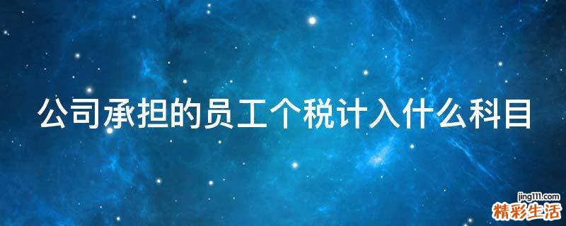 公司承担的员工个税计入什么科目