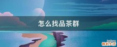 怎么找品茶群