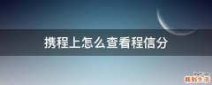 携程上怎么查看程信分