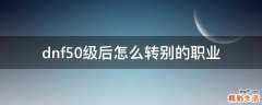 dnf50级后怎么转别的职业