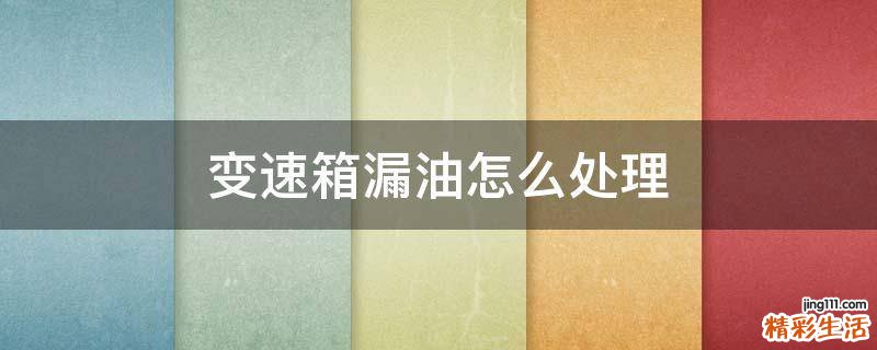 变速箱漏油怎么处理