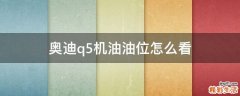 奥迪q5机油油位怎么看