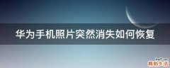 华为手机照片突然消失如何恢复