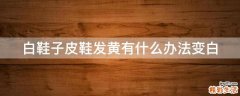 白鞋子皮鞋发黄有什么办法变白