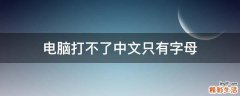 电脑打不了中文只有字母