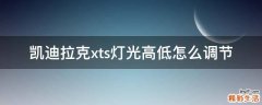 凯迪拉克xts灯光高低怎么调节