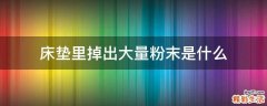床垫里掉出大量粉末是什么