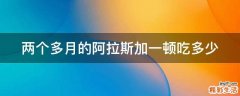 两个多月的阿拉斯加一顿吃多少