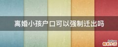 离婚小孩户口可以强制迁出吗