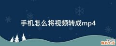 手机怎么将视频转成mp4