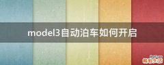 model3自动泊车如何开启