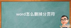 word怎么删掉分页符