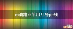 m调路亚竿用几号pe线