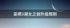 巫师3湖女之剑升级规则