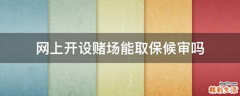 网上开设赌场能取保候审吗