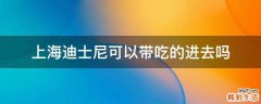上海迪士尼可以带吃的进去吗