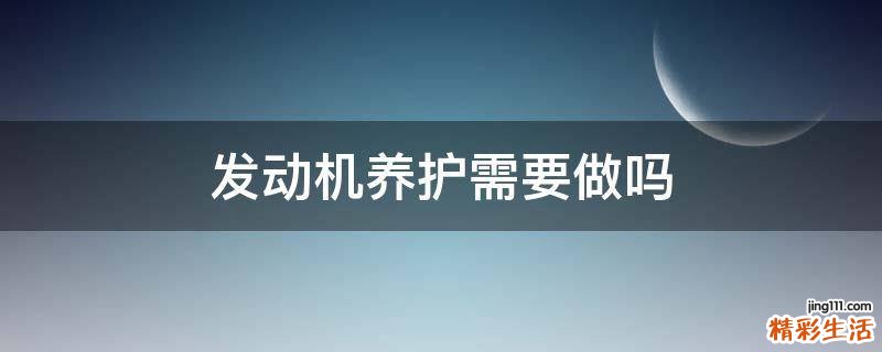 发动机养护需要做吗