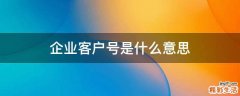 企业客户号是什么意思