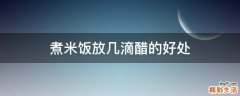 煮米饭放几滴醋的好处