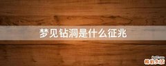梦见钻洞是什么征兆