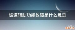 坡道辅助功能故障是什么意思