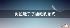 狗拉肚子了能吃狗粮吗