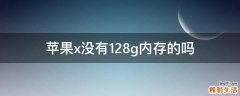 苹果x没有128g内存的吗