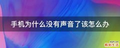 手机为什么没有声音了该怎么办