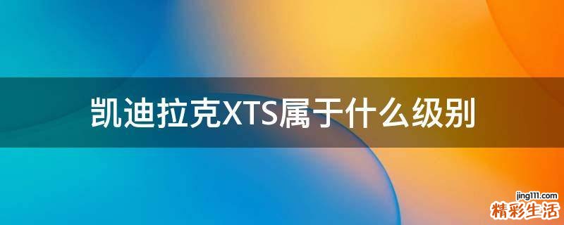 凯迪拉克XTS属于什么级别