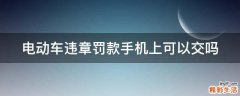 电动车违章罚款手机上可以交吗