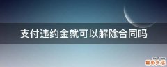 支付违约金就可以解除合同吗