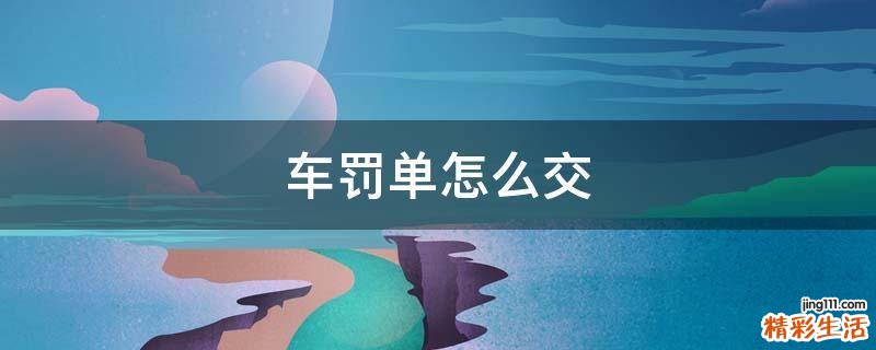 车罚单怎么交