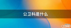 公卫科是什么