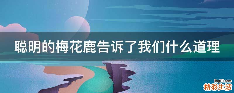 聪明的梅花鹿告诉了我们什么道理