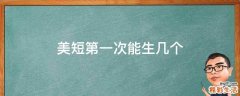 美短第一次能生几个
