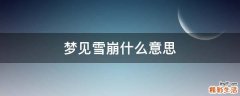梦见雪崩什么意思