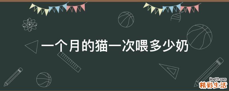 一个月的猫一次喂多少奶