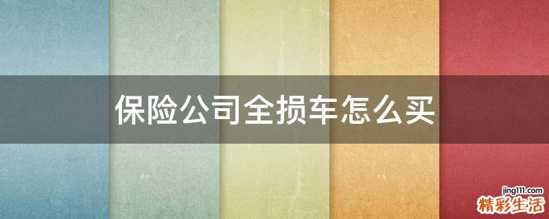 保险公司全损车怎么买