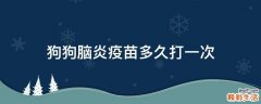 狗狗脑炎疫苗多久打一次