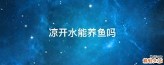凉开水能养鱼吗