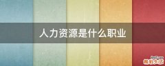 人力资源是什么职业