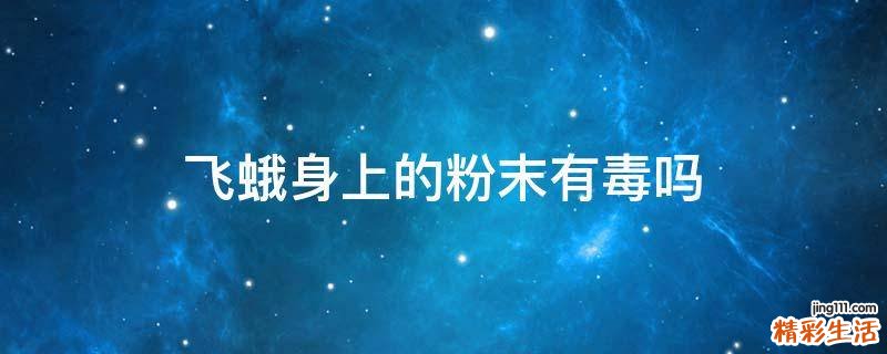 飞蛾身上的粉末有毒吗