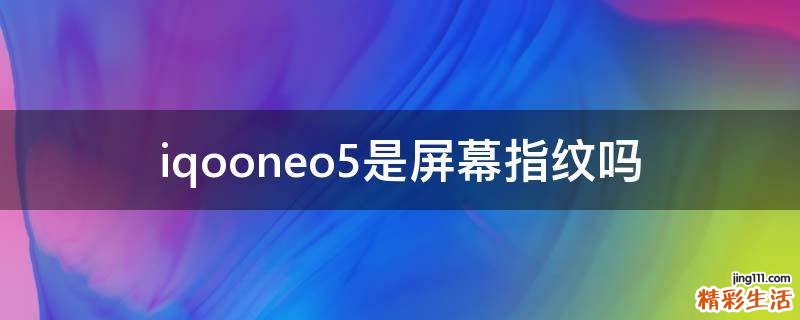 iqooneo5是屏幕指纹吗