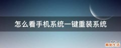 怎么看手机系统一键重装系统