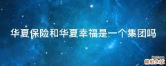 华夏保险和华夏幸福是一个集团吗