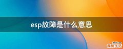 esp故障是什么意思
