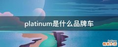 platinum是什么品牌车