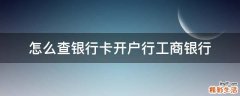 怎么查银行卡开户行工商银行