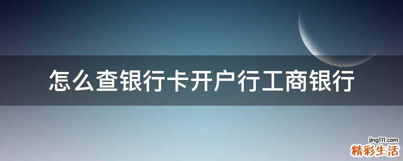 怎么查银行卡开户行工商银行